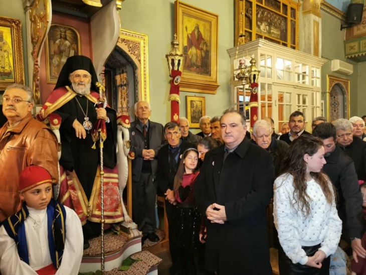 Ο Εσπερινός στον Άγιο Χαράλαμπο στην Χώρα Καλύμνου